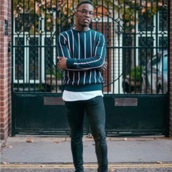 Pull&Bear Striped Sweater - Picture 1 of 8